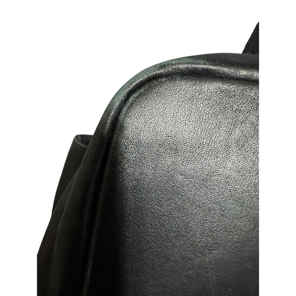 Tumi Weekender Bag Black Leather Tote Travel 18x17x8 - Picture 6 of 16